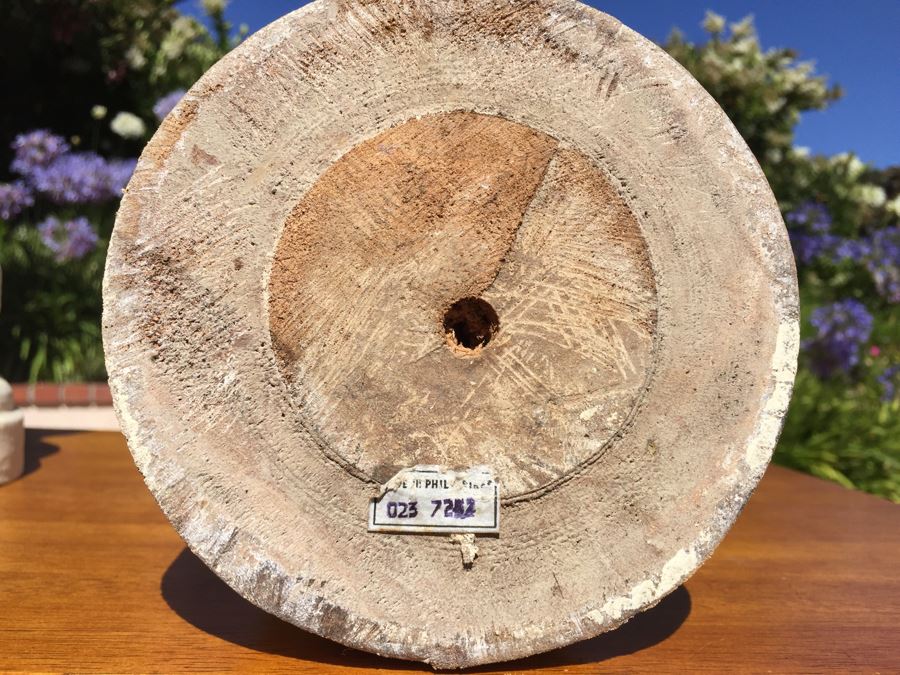 Pair Of Large Wooden Turned Candle Holders [Photo 3]