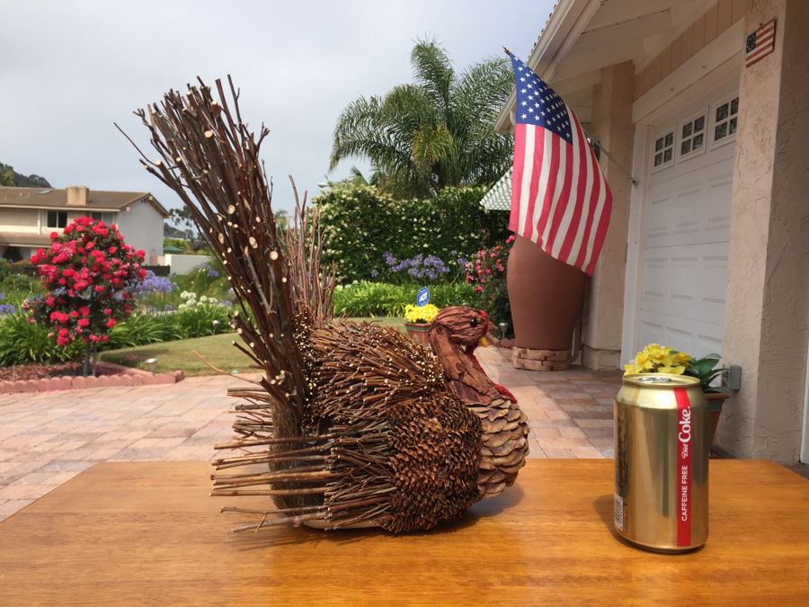 Twig Hand Crafted Turkey Thanksgiving Decoration [Photo 2]