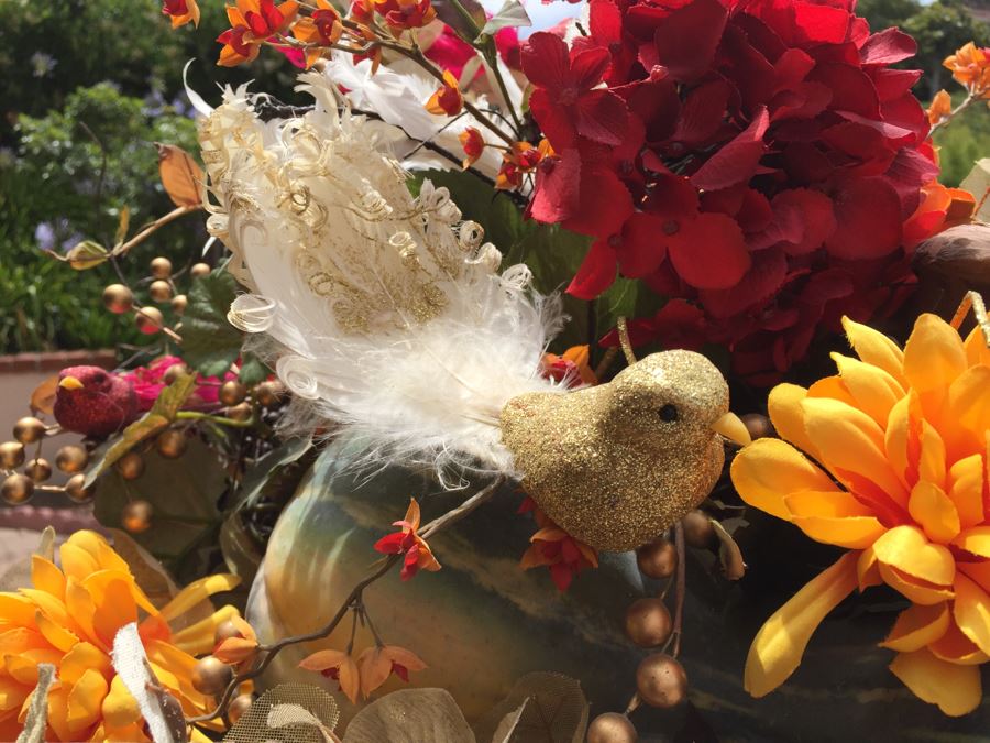 Artificial Flower Arrangement In Footed Vase [Photo 4]