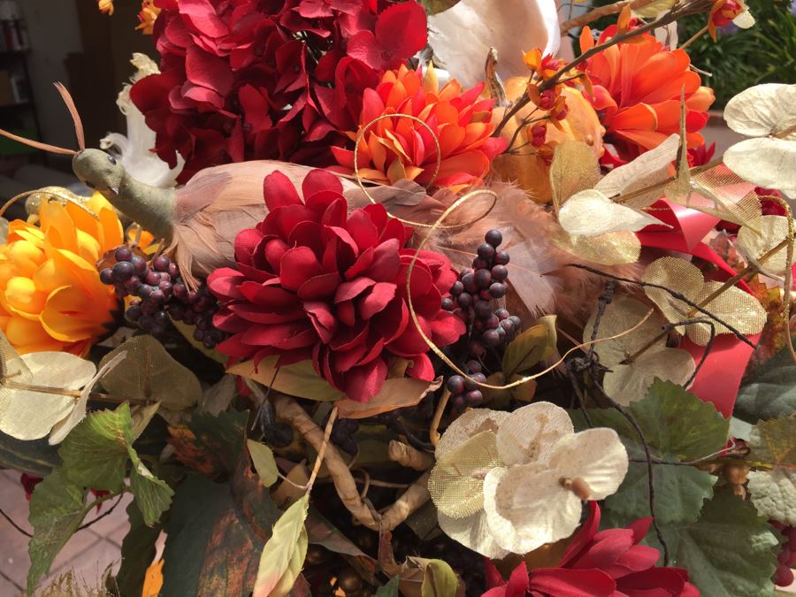 Artificial Flower Arrangement In Footed Vase [Photo 3]