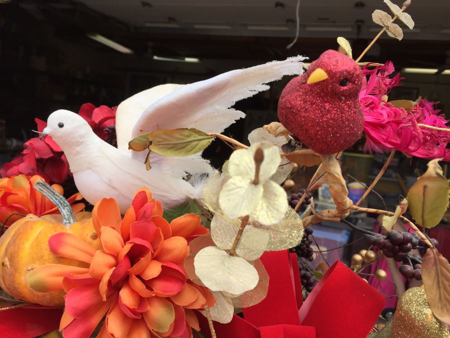 Artificial Flower Arrangement In Footed Vase [Photo 6]