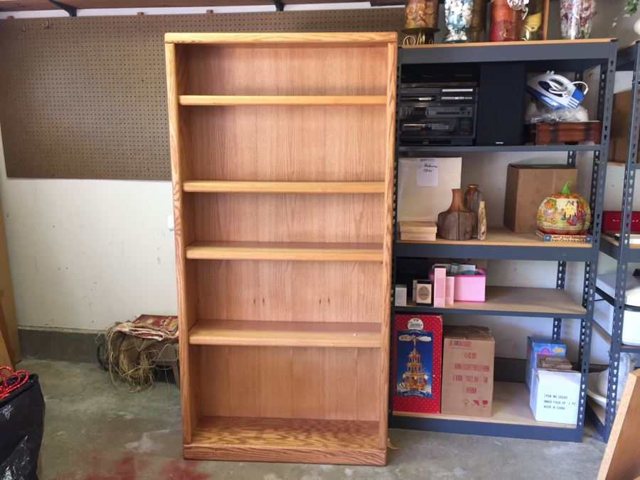 Oak Bookcase 72'H X 36'W X 10'D [Photo 1]