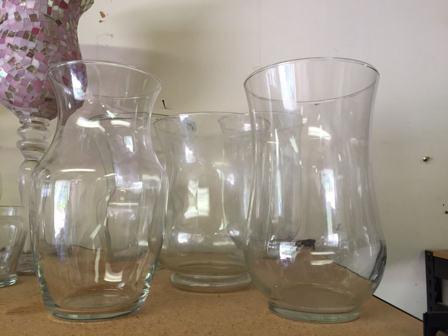 (2) Shelves Of Vases, Candles, And Candle Holders [Photo 4]