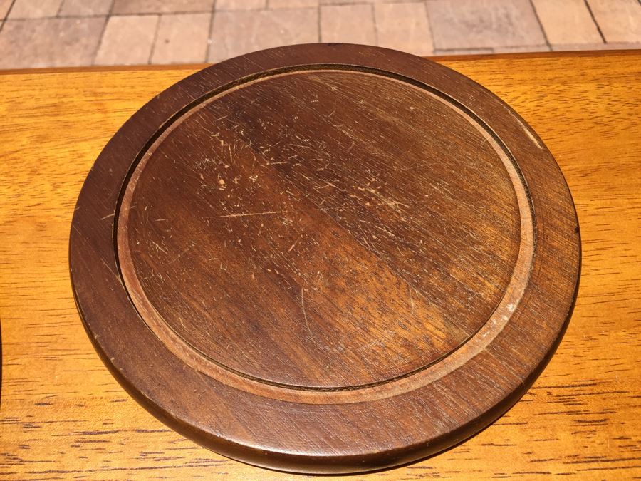 Walnut Wooden Salad Bowl Set, Glass Dome Cheese Plate And Wooden Chip & Dip Vegetable Server [Photo 6]