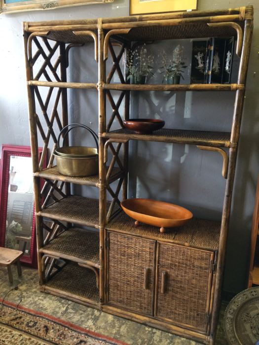 Rattan Wall Unit with Plenty of Storage [Photo 1]