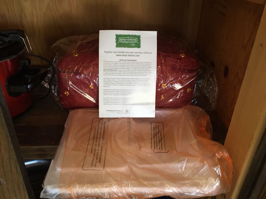 Cabinet Filled With Plates And Serving Pieces And Crock Pot - See Photos [Photo 7]