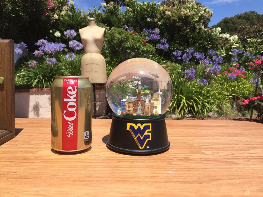 Pair Of West Virginia Wooden Solider Bookends And WVU Snow Globe [Photo 6]