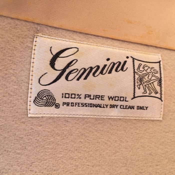 Vintage Gemini 100% Pure Wool Coat With Real Fur Collar [Photo 5]