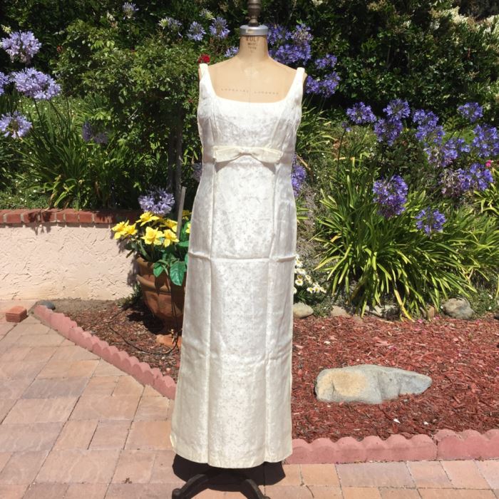 Ladies Formal White Dress With Shawl