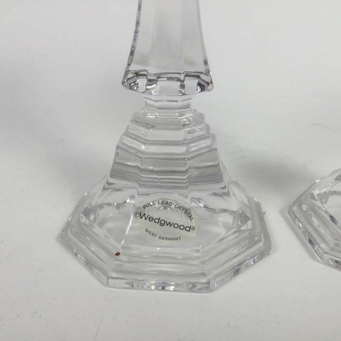 Pair Of Wedgwood Crystal Candlesticks [Photo 2]