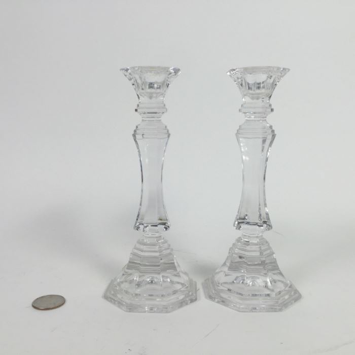 Pair Of Wedgwood Crystal Candlesticks [Photo 1]