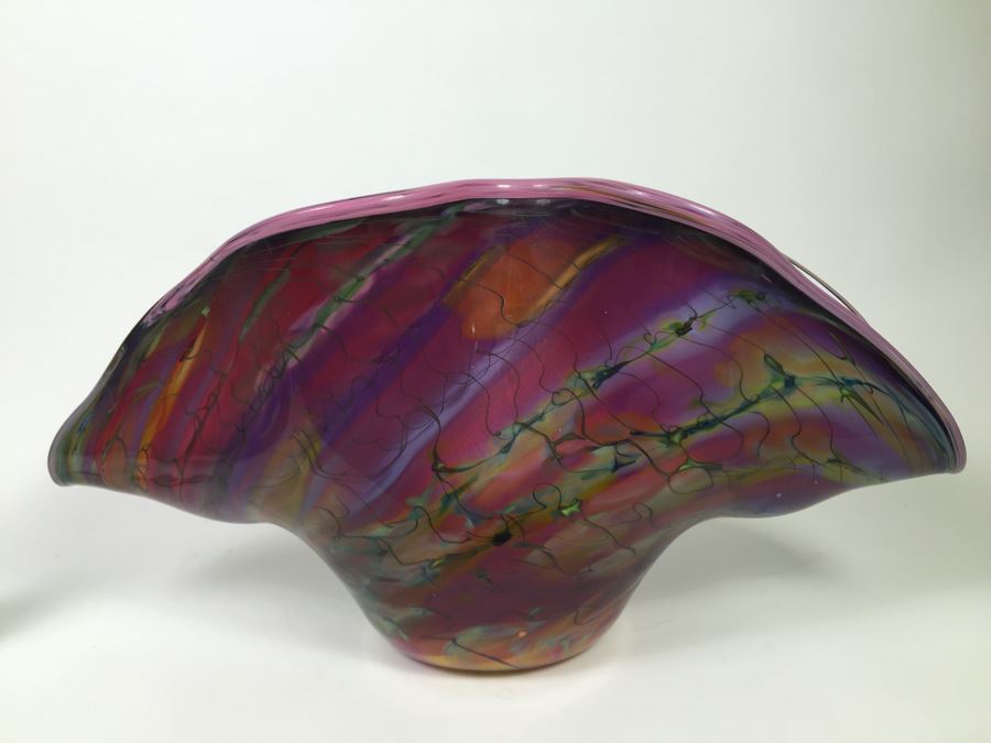 Large Art Glass Bowl Sculpture [Photo 3]