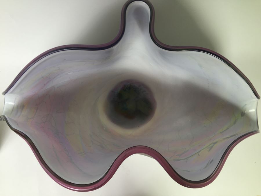 Large Art Glass Bowl Sculpture [Photo 4]
