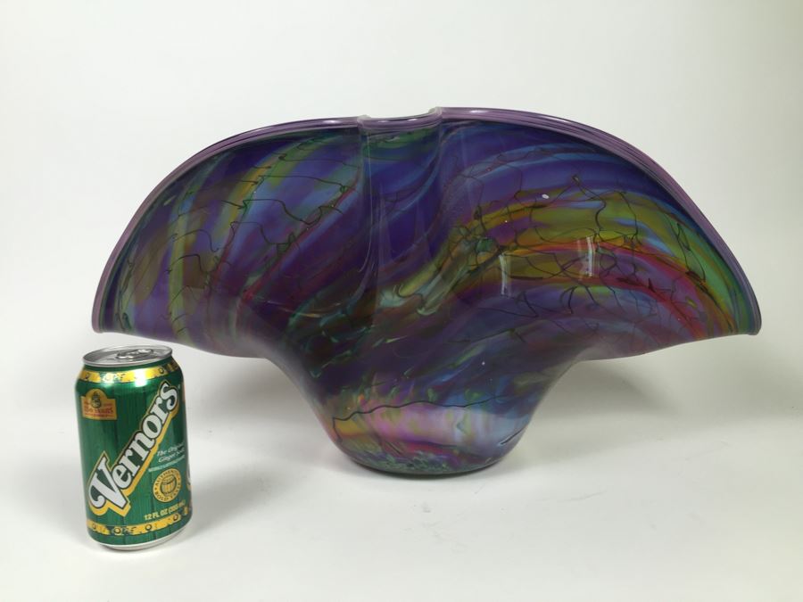 Large Art Glass Bowl Sculpture [Photo 1]