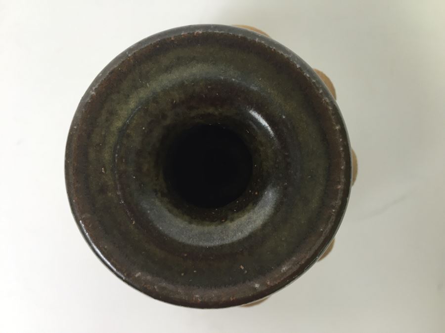 Set Of (2) Signed Pottery Vases And (1) Planter Pot [Photo 7]