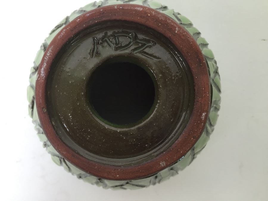 Set Of (2) Signed Pottery Vases And (1) Planter Pot [Photo 11]