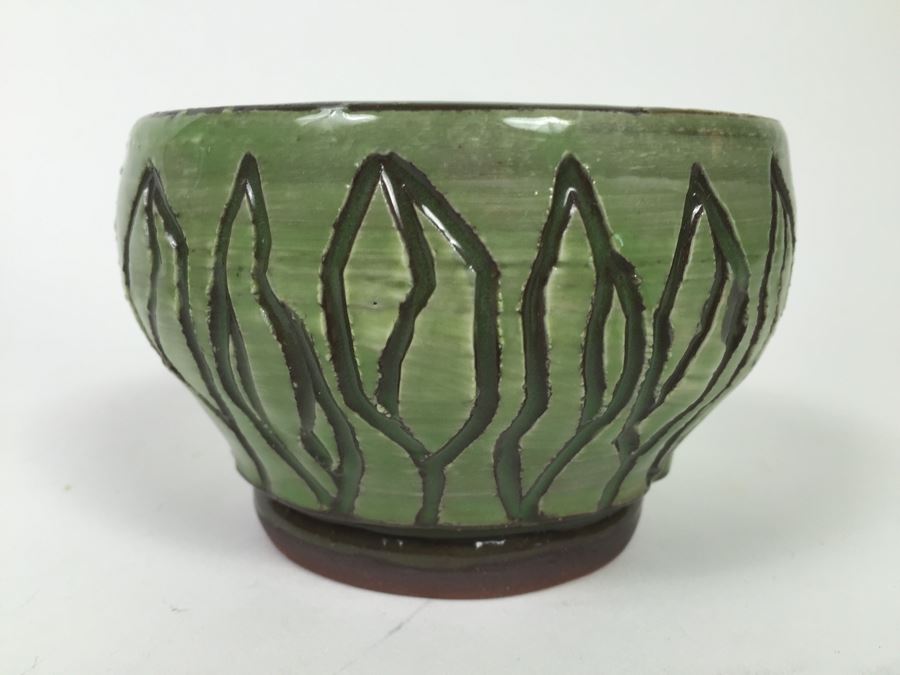 Set Of (2) Signed Pottery Vases And (1) Planter Pot [Photo 9]