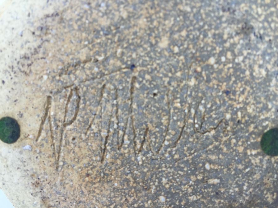 Set Of (2) Signed Pottery Vases And (1) Planter Pot [Photo 8]