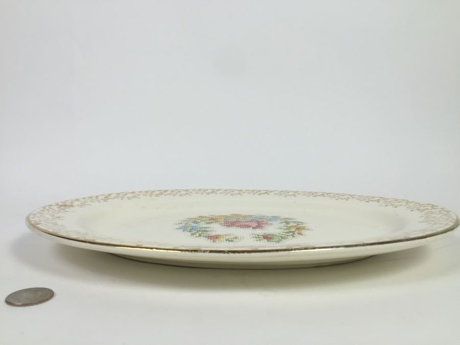 Pair Of Oval Platters One Is Eastern China 24K Gold [Photo 7]