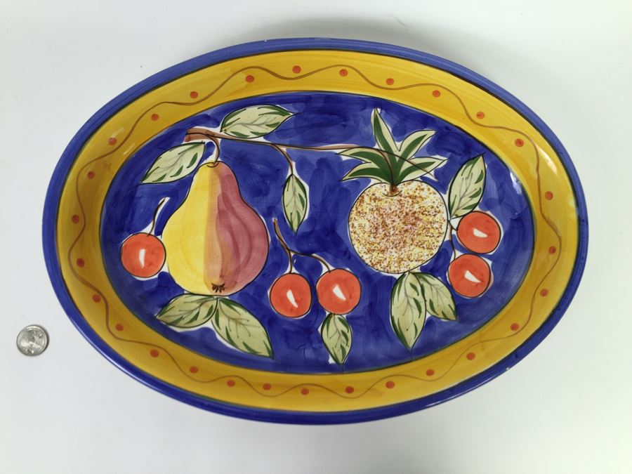 Pair Of Oval Platters One Is Eastern China 24K Gold [Photo 2]