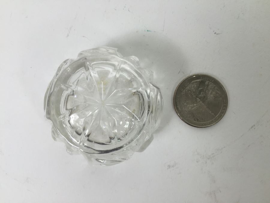 Small Chinese Signed Cup, Pair Of Japanese Figurines And Small Crystal Bowl With Spoon [Photo 18]