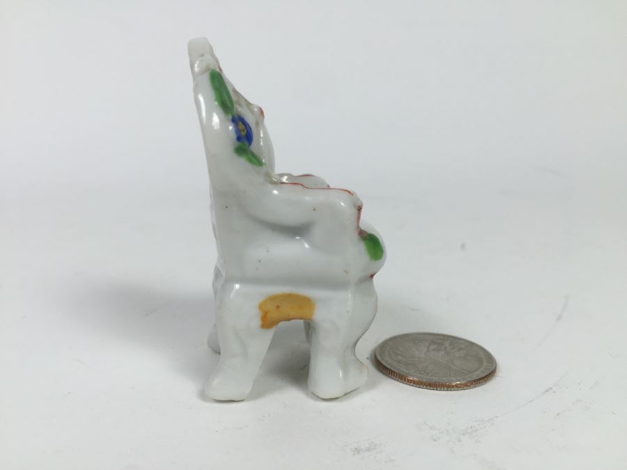 Small Chinese Signed Cup, Pair Of Japanese Figurines And Small Crystal Bowl With Spoon [Photo 8]