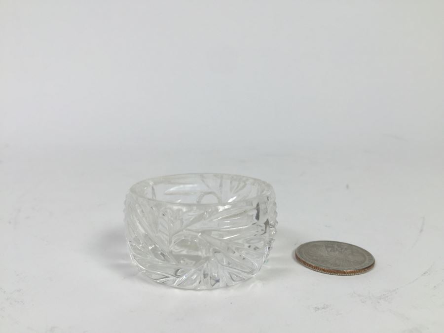 Small Chinese Signed Cup, Pair Of Japanese Figurines And Small Crystal Bowl With Spoon [Photo 17]