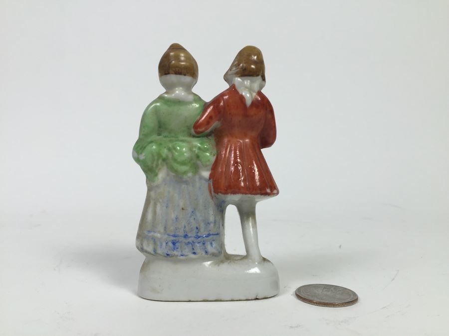 Small Chinese Signed Cup, Pair Of Japanese Figurines And Small Crystal Bowl With Spoon [Photo 12]
