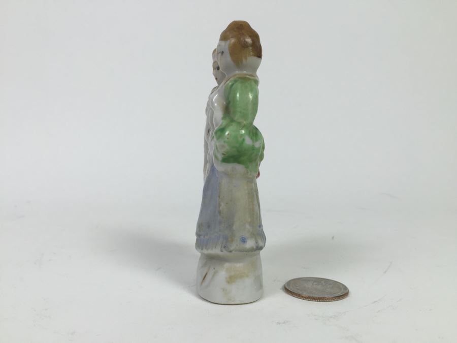 Small Chinese Signed Cup, Pair Of Japanese Figurines And Small Crystal Bowl With Spoon [Photo 13]