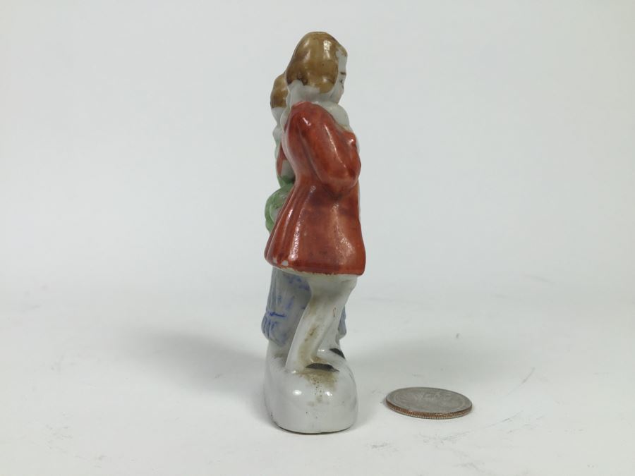 Small Chinese Signed Cup, Pair Of Japanese Figurines And Small Crystal Bowl With Spoon [Photo 11]