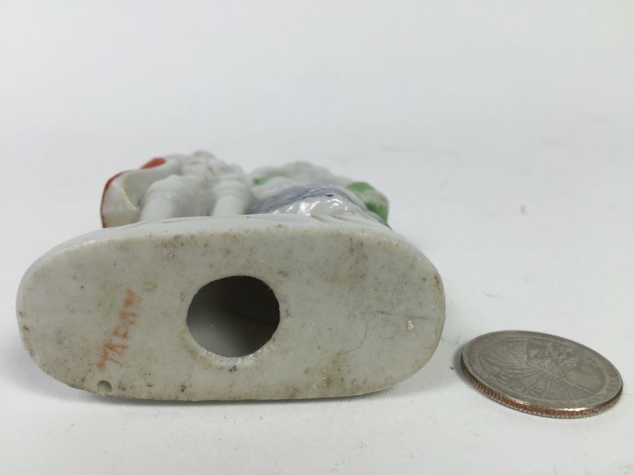 Small Chinese Signed Cup, Pair Of Japanese Figurines And Small Crystal Bowl With Spoon [Photo 14]