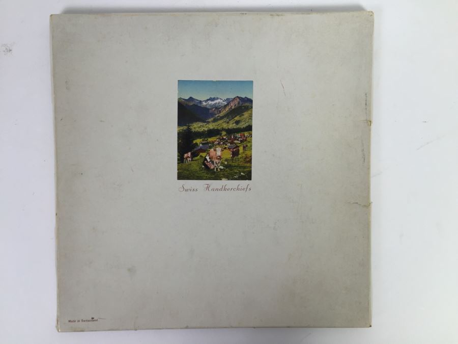 Set Of (4) Swiss Handkerchiefs With Box [Photo 2]