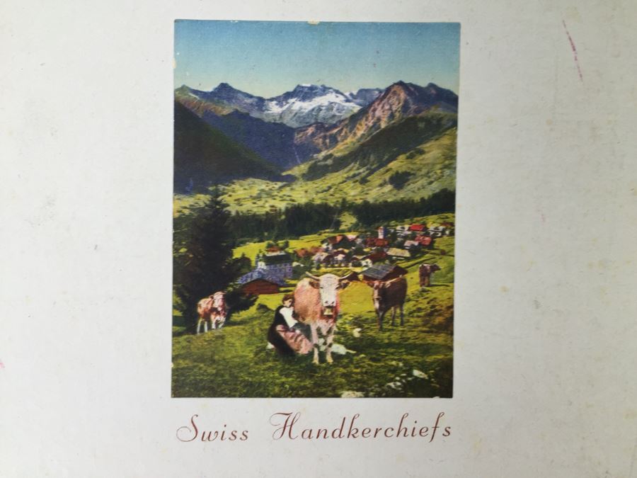 Set Of (4) Swiss Handkerchiefs With Box [Photo 3]