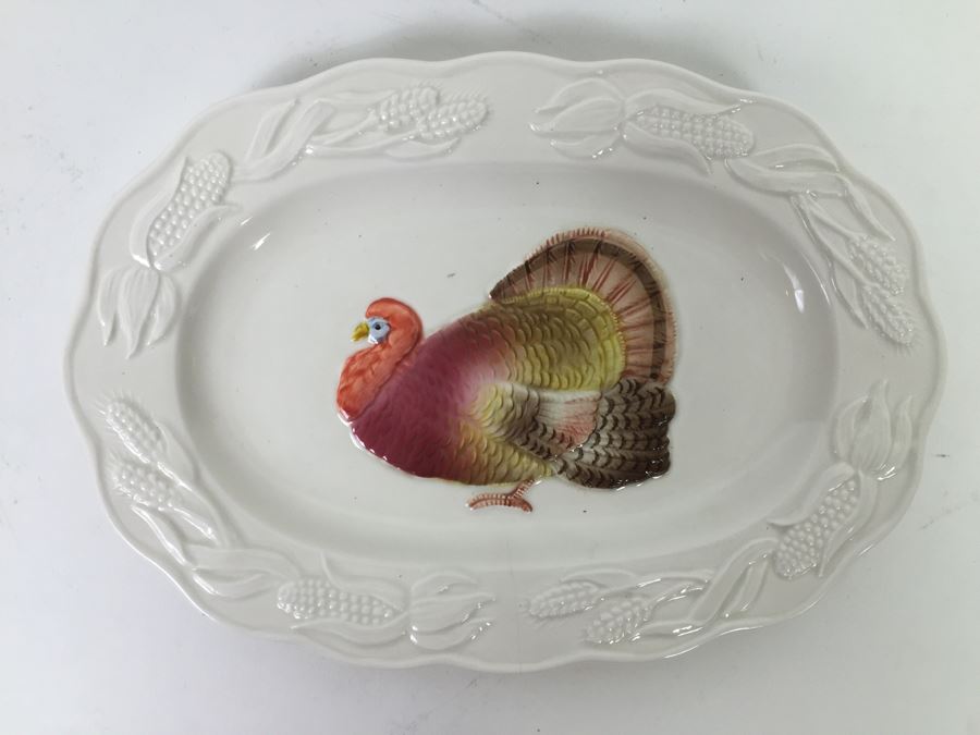 Large Turkey Platter Plate Otagiri Japan And Various Turkey Related Items Thanksgiving [Photo 9]