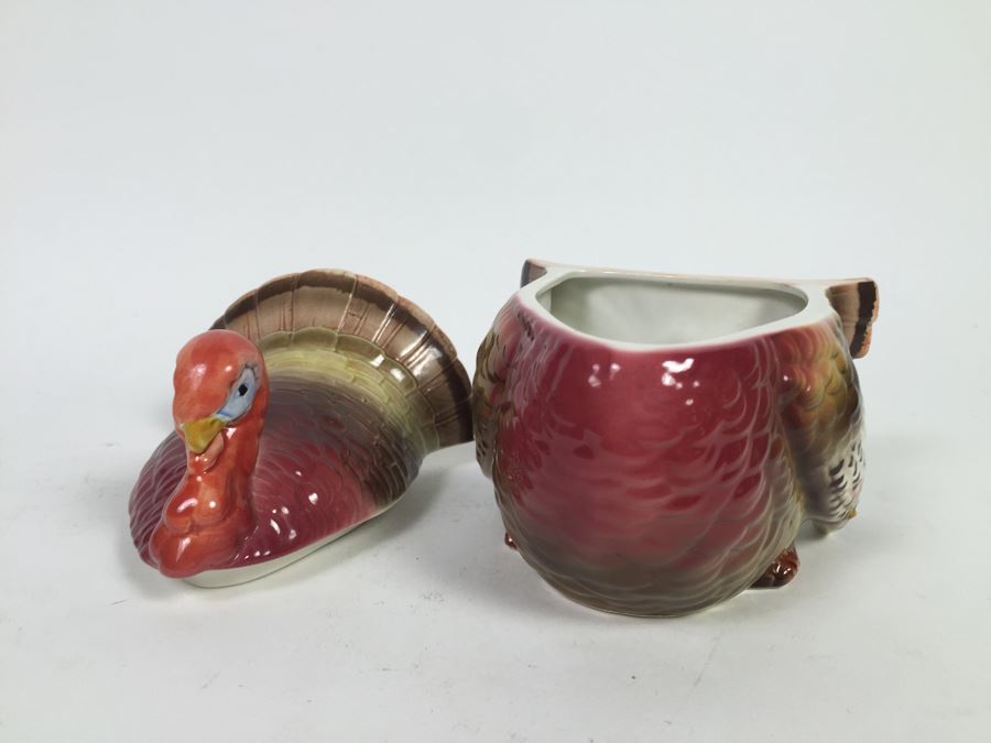 Large Turkey Platter Plate Otagiri Japan And Various Turkey Related Items Thanksgiving [Photo 11]