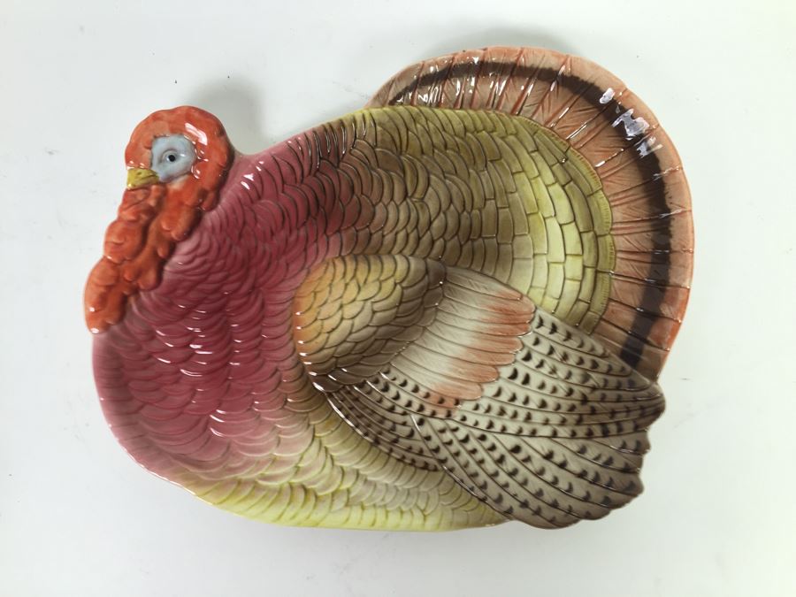 Large Turkey Platter Plate Otagiri Japan And Various Turkey Related Items Thanksgiving [Photo 6]