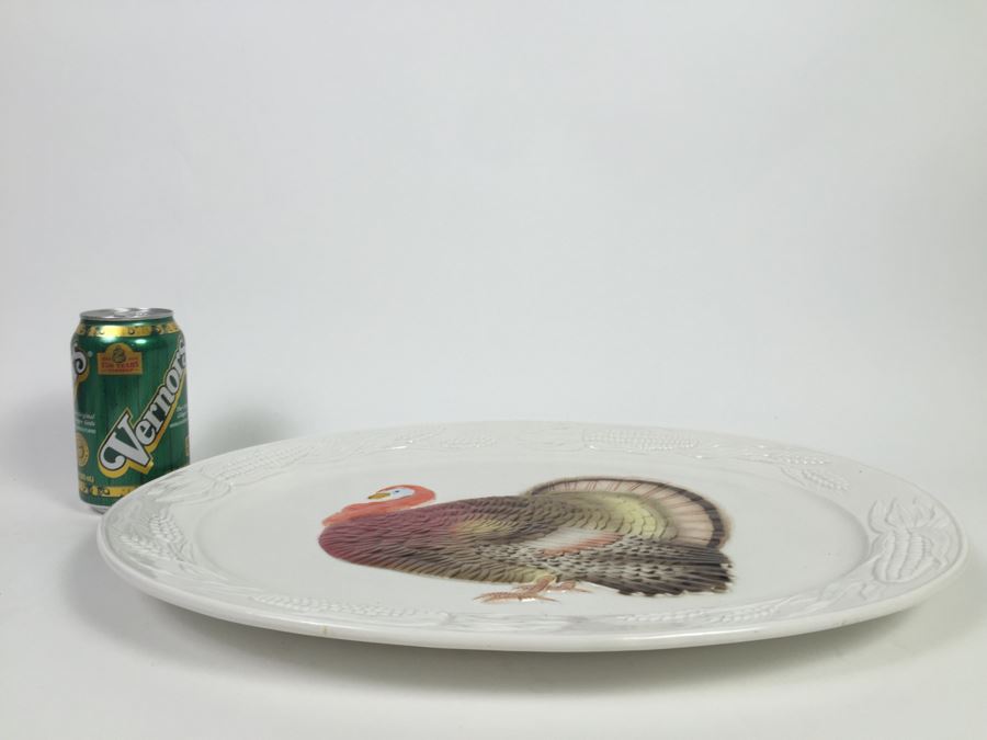 Large Turkey Platter Plate Otagiri Japan And Various Turkey Related Items Thanksgiving [Photo 2]