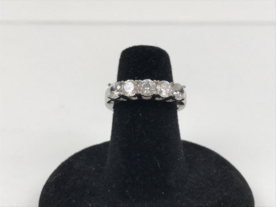 Sterling Silver CZ Ring 4g Size 5 1/4 [Photo 3]