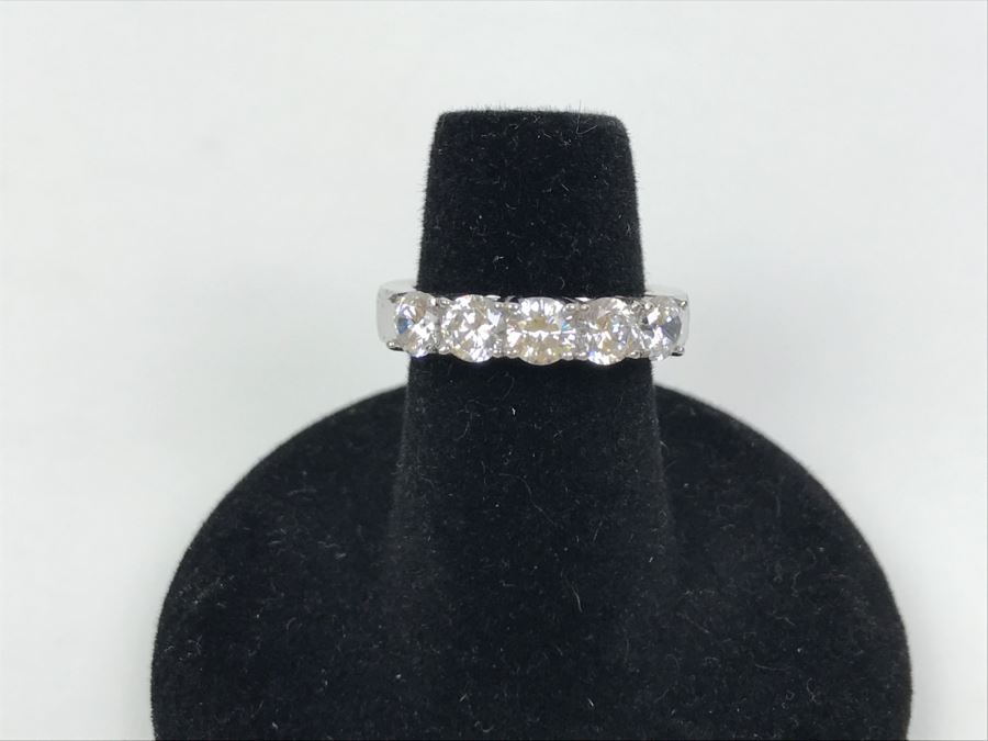 Sterling Silver CZ Ring 4g Size 5 1/4 [Photo 5]