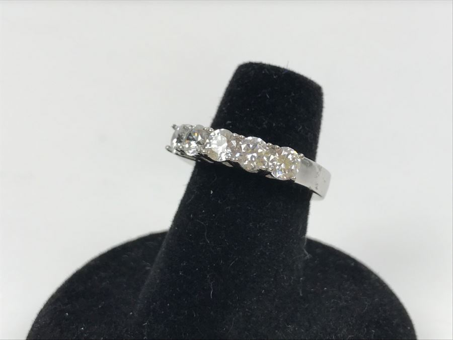 Sterling Silver CZ Ring 4g Size 5 1/4 [Photo 9]