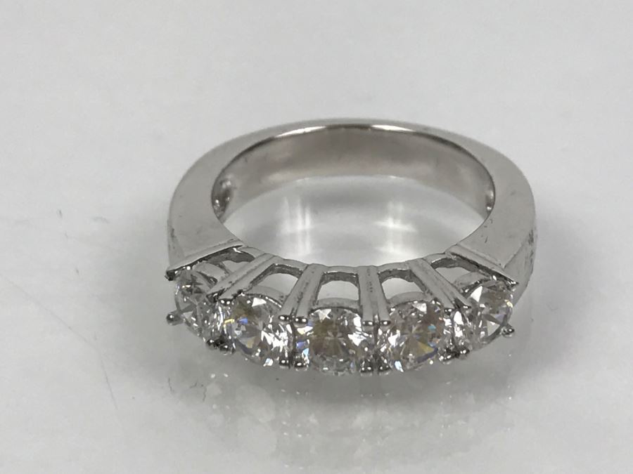 Sterling Silver CZ Ring 4g Size 5 1/4 [Photo 10]