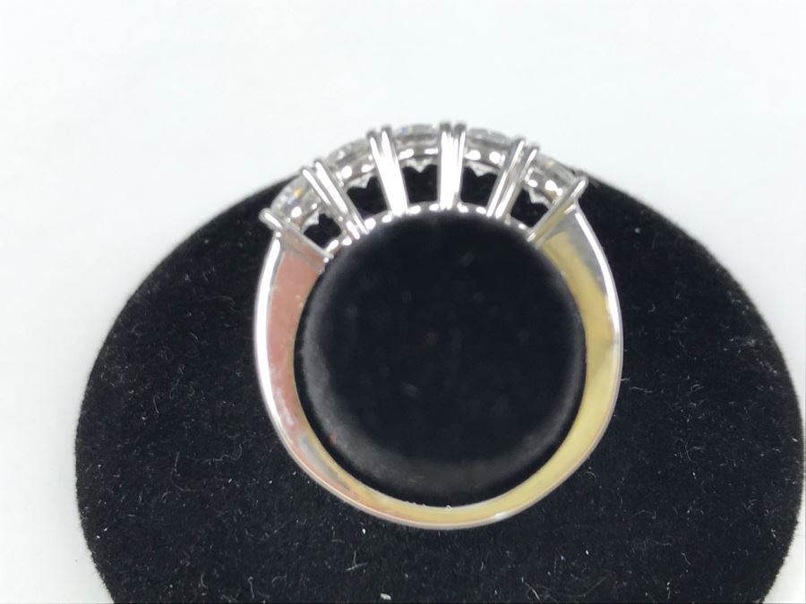 Sterling Silver CZ Ring 4g Size 5 1/4 [Photo 7]