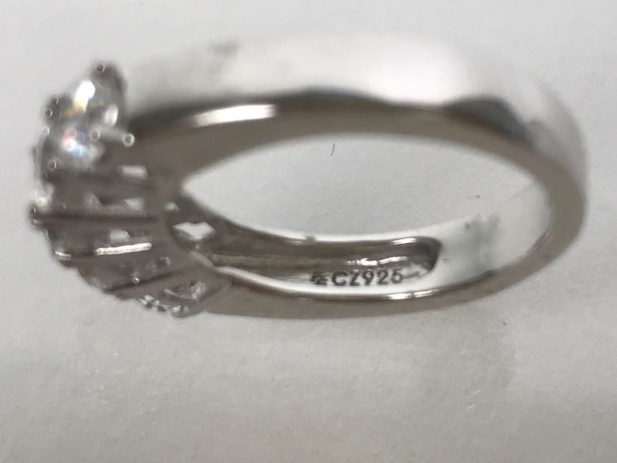 Sterling Silver CZ Ring 4g Size 5 1/4 [Photo 11]