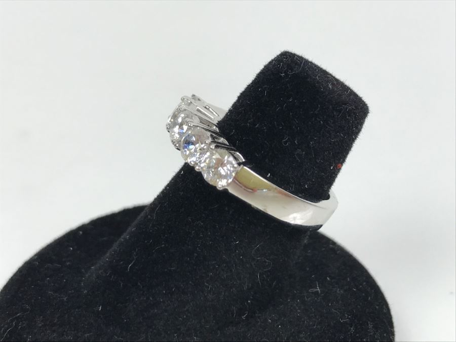 Sterling Silver CZ Ring 4g Size 5 1/4 [Photo 8]