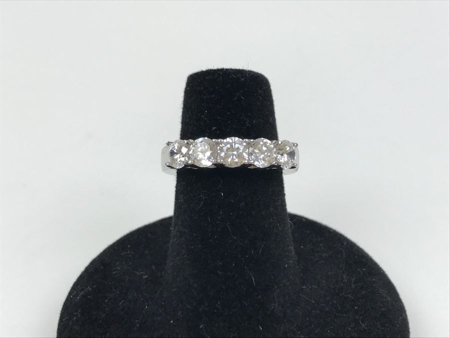 Sterling Silver CZ Ring 4g Size 5 1/4 [Photo 2]