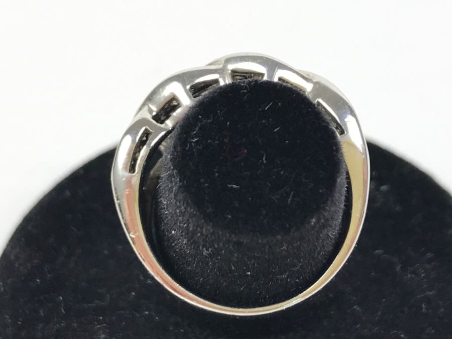 Sterling Silver CZ Ring 5.9g Size 6.5 [Photo 6]
