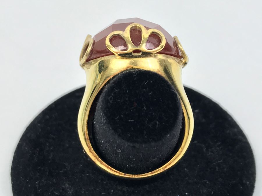 Sterling Silver Gold Tone Ring 9.1g Size 6 1/4 [Photo 5]