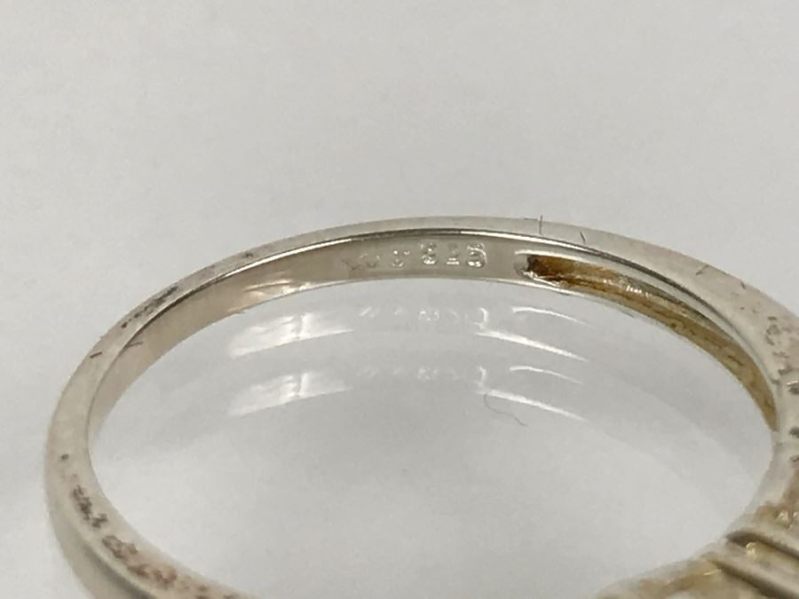 Sterling Silver Ring With Light Blue Purple Stones 1.6g Size 7 [Photo 12]