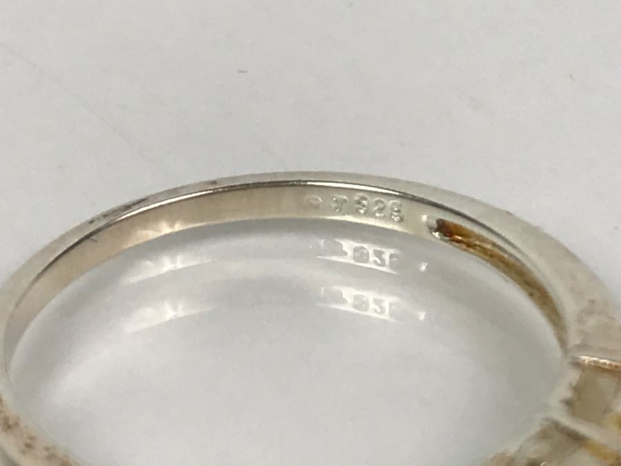 Sterling Silver Ring With Light Blue Purple Stones 1.6g Size 7 [Photo 13]