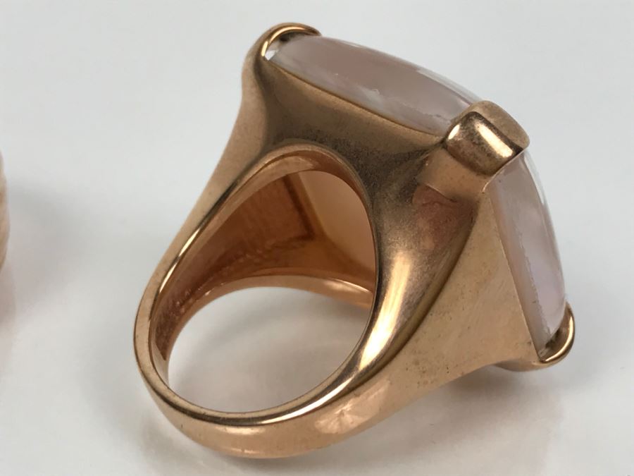 (3) Bronze Milor Italy Rings And Pair Of Earrings (2) Matching Rings Size 8 1/2 (1) Ring Size 9 1/4 [Photo 14]